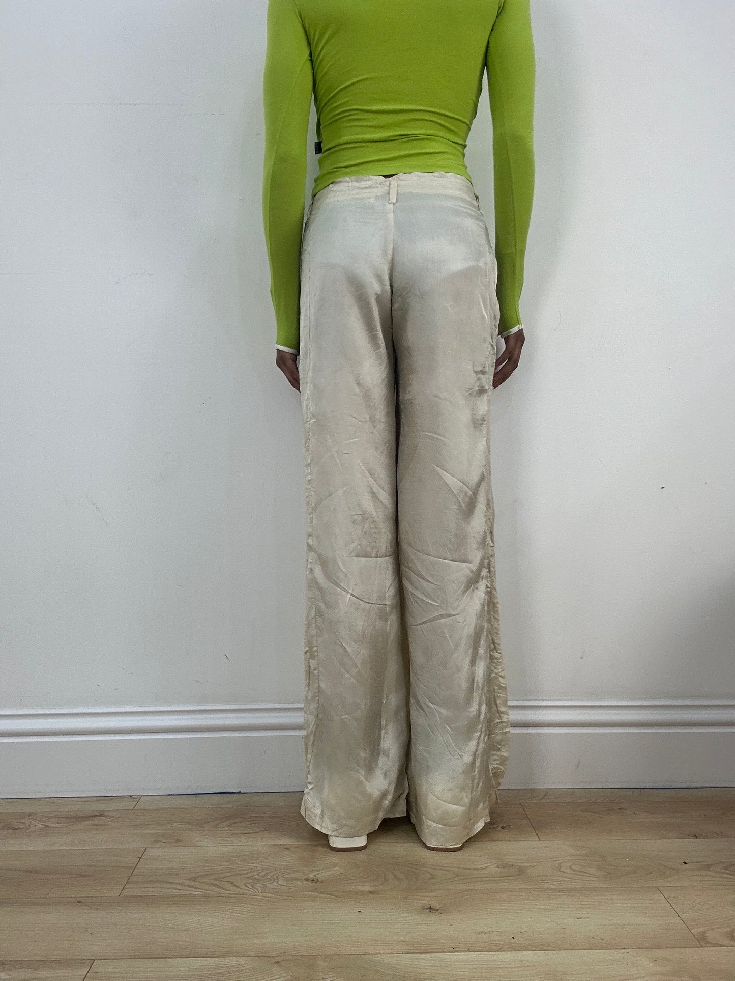 ‼️💻 #10 cream satin wide leg trousers
