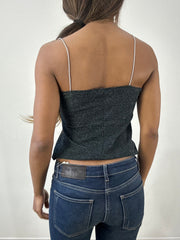BEST PICKS | small grey sparkly knit cami top