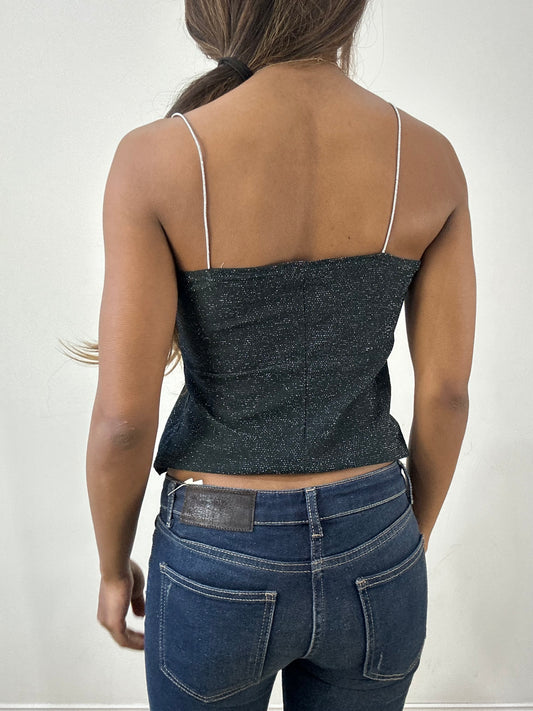 BEST PICKS | small grey sparkly knit cami top