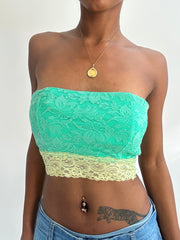 summermaxxing drop | small teal lace bandeau top