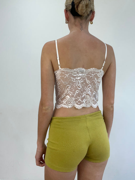 💻‼️ baby pink lace crop top