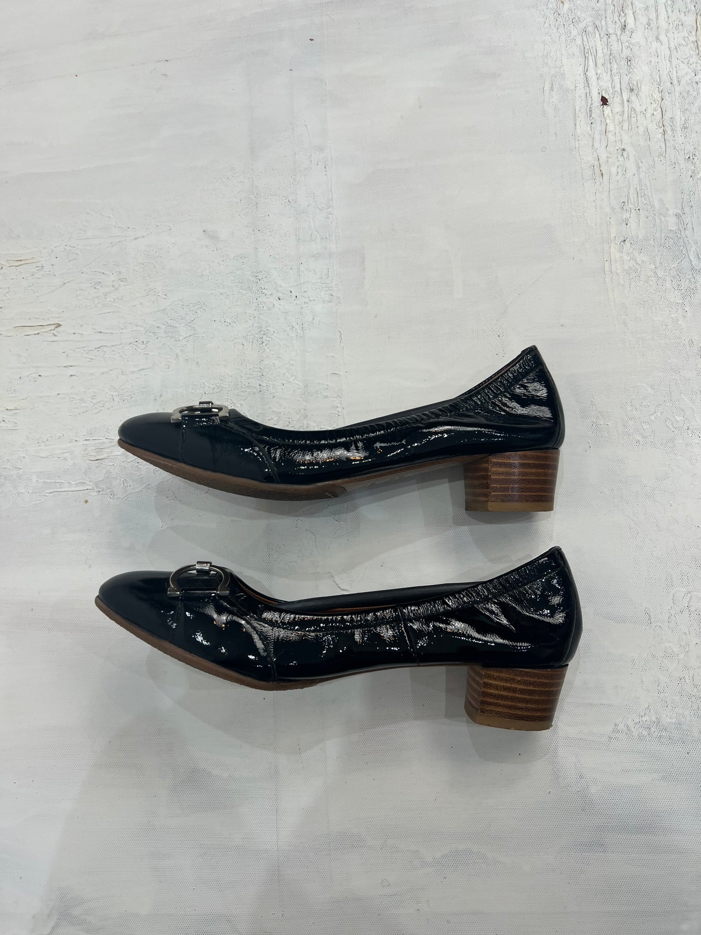 ⭐️ BEST PICKS | uk 3 black patent ballet pumps with buckle detail