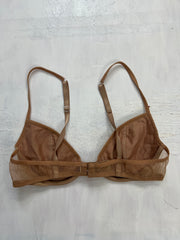 💻AUTUMN ESSENTIALS | medium brown bra with floral embroidery