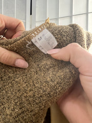 countryside | medium khaki faux fur cardigan