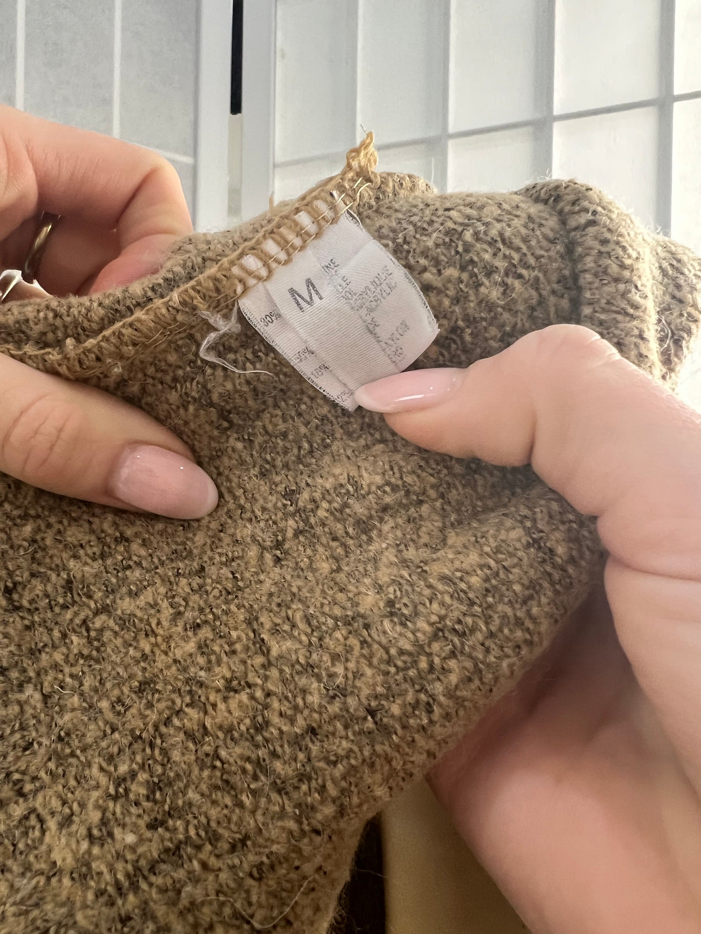 countryside | medium khaki faux fur cardigan