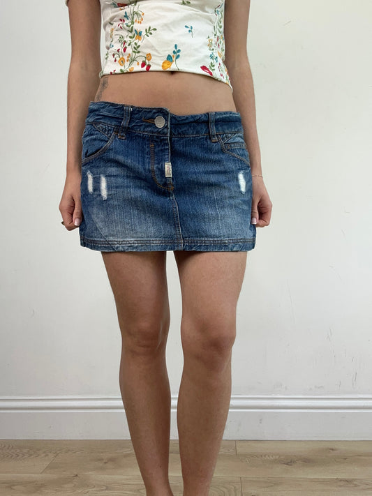 BEST PICKS | medium mid wash denim skirt