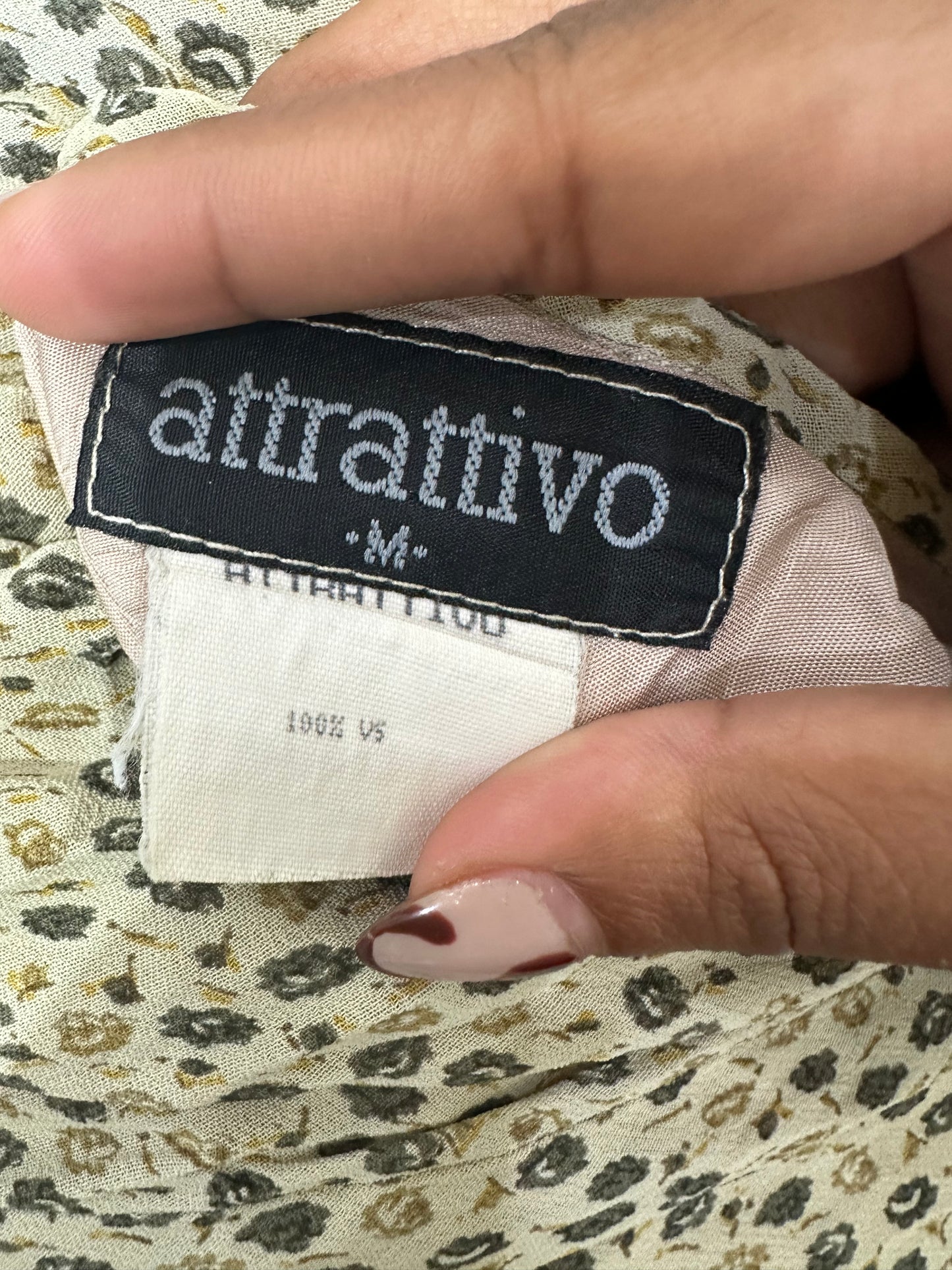 vintage edit thirty-one | medium beige midi dress with paisley print