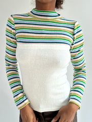 autumn picks | small green and white striped long sleeve top