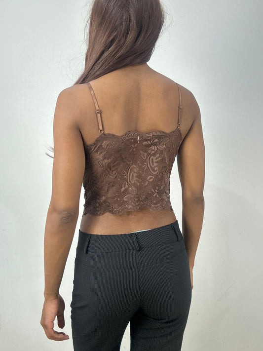 💻‼️ brown lace bralette top