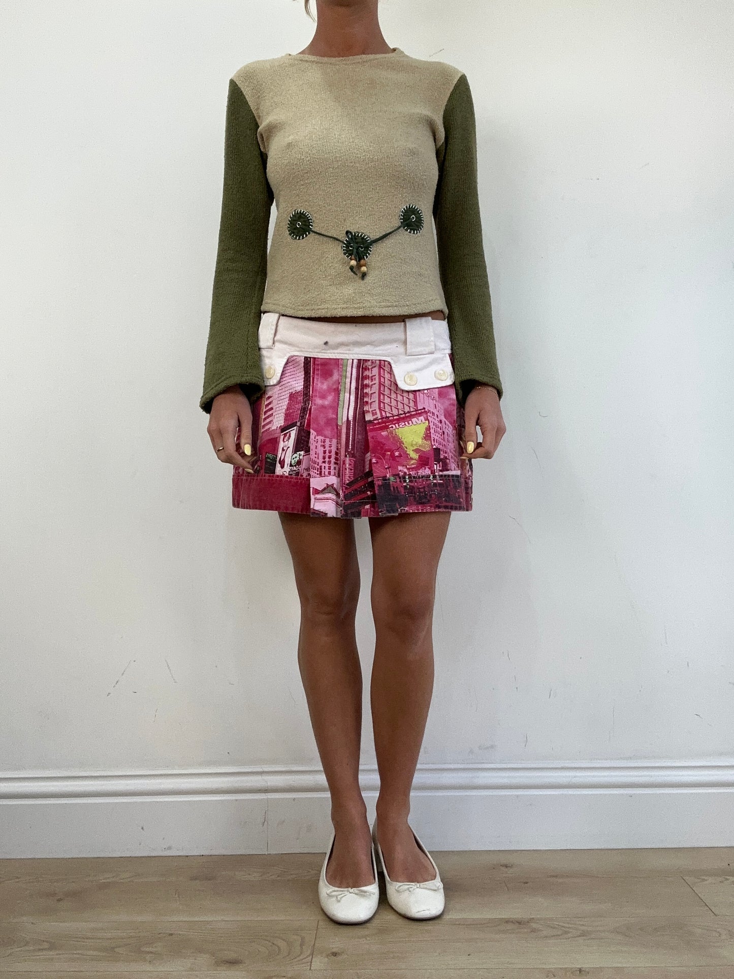 vintage edit eleven | small two tone green jumper