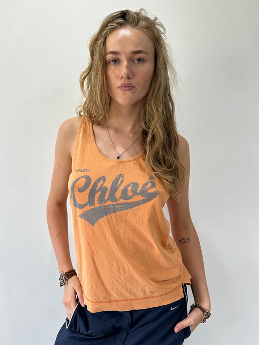 athleisure edit | medium orange chloé tank top