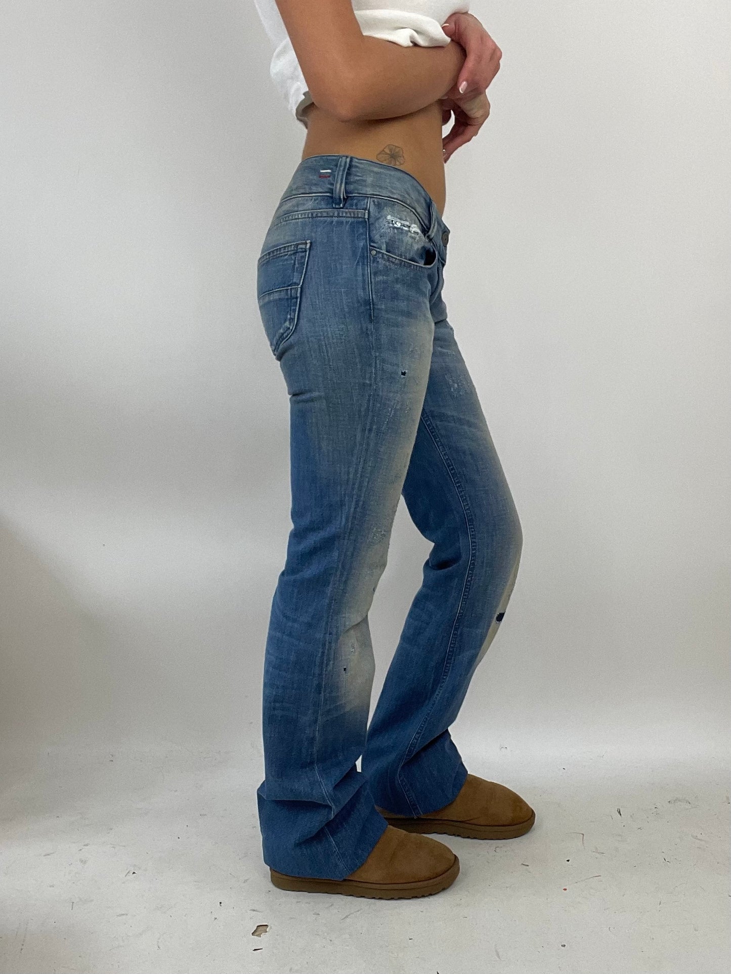 ADDISON RAE DROP | small denim diesel distressed jeans