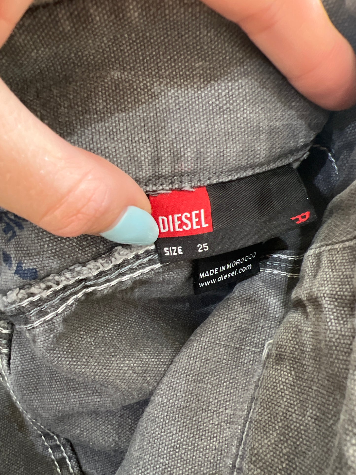 vintage edit thirty | small grey diesel cargo style mini skirt