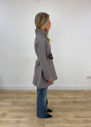 small old zara grey trench coat