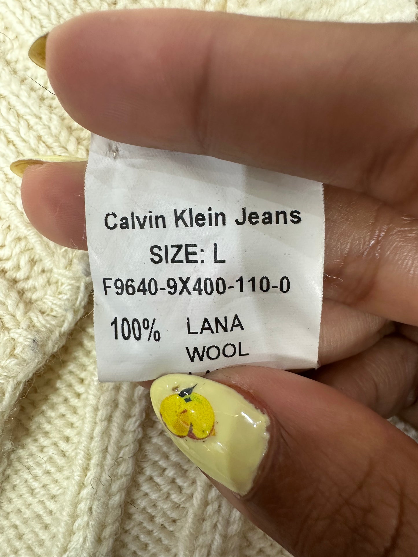 BEST PICKS | small cream calvin klein jumper with ribbed detail