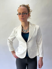 Devil usa prada | pequeño/medio blanco blanco kookai ajustado blazer