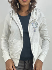 athleisure edit | small white victoria’s secret PINK sequin zip up hoodie