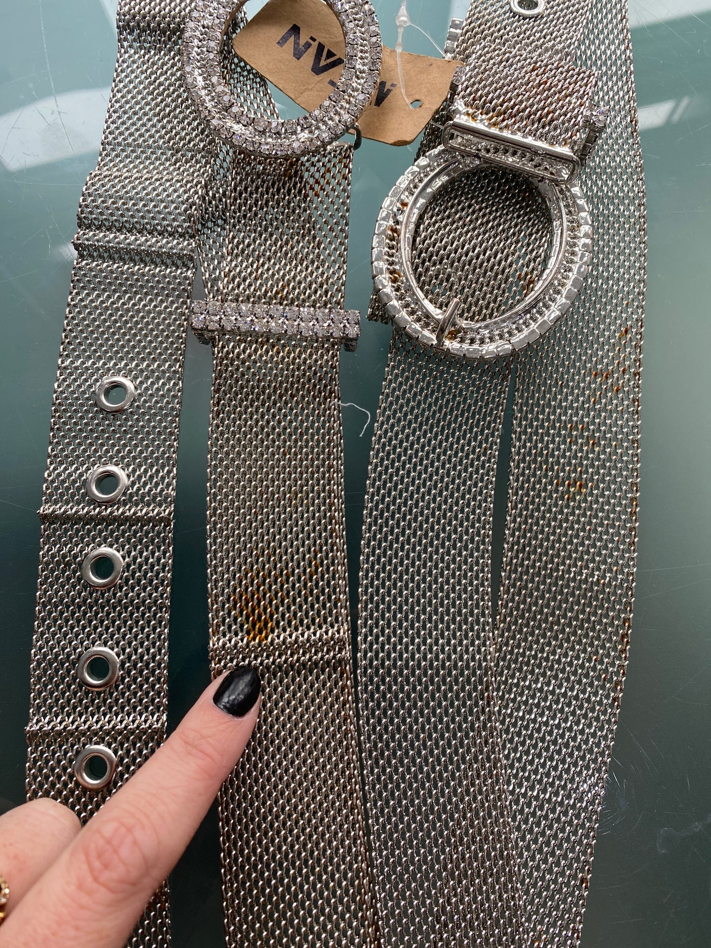 FUTURECORE DROP | diamanté chain belt