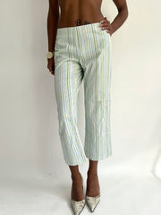 summermaxxing drop | medium blue pinstripe cropped trousers