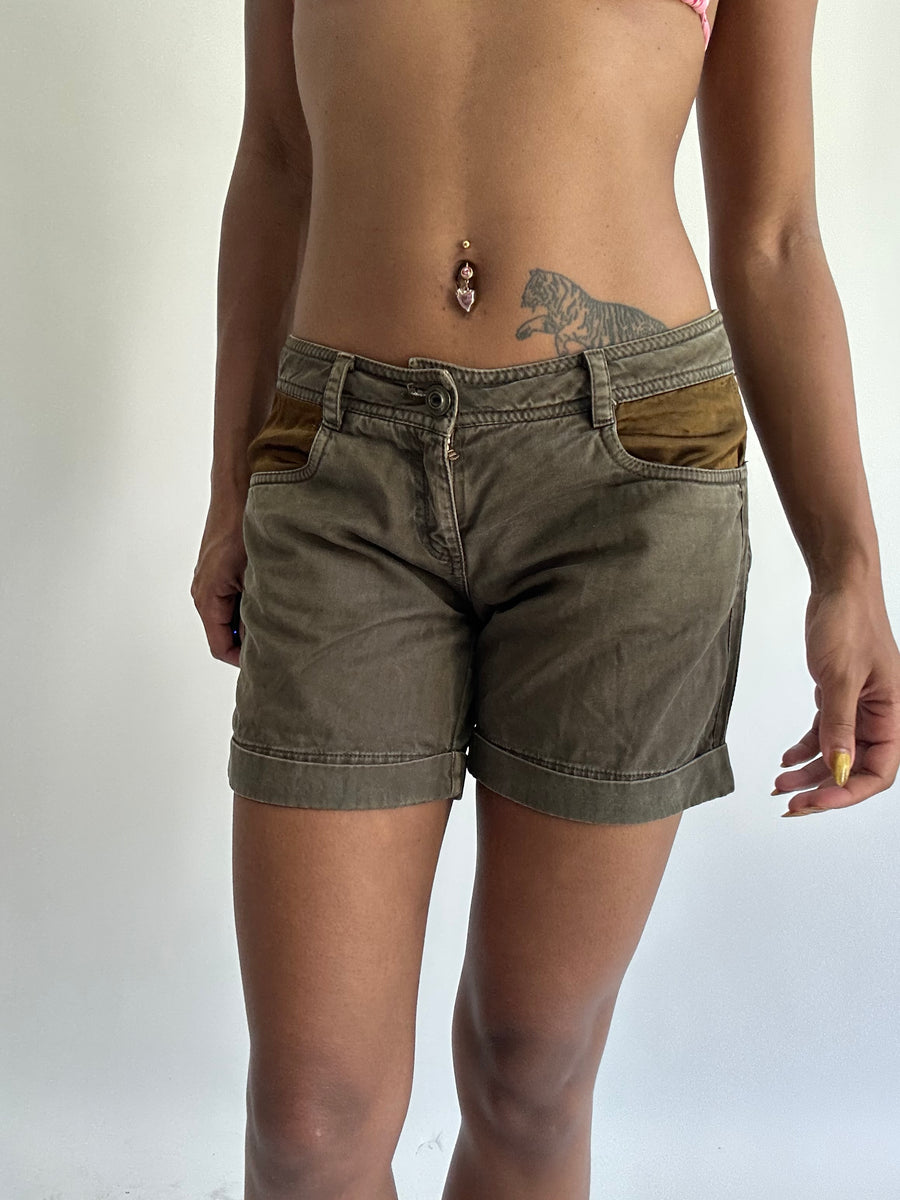 BEST PICKS | taille: S · couleur: vert · matière: denim · article: short