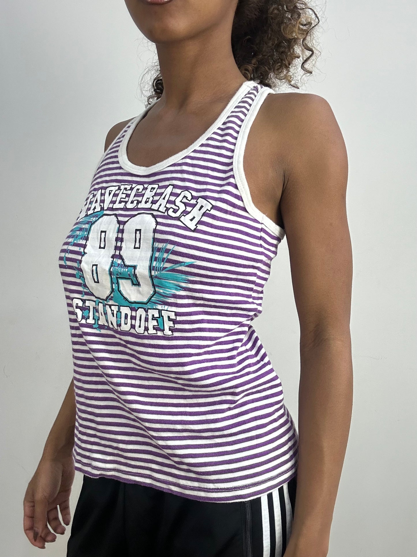 💻 athleisure edit | medium purple striped tank top
