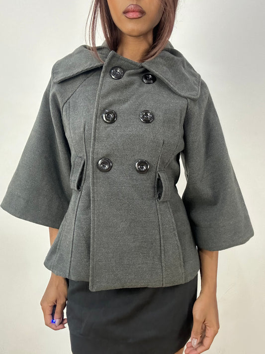 vintage edit thirty-three | small grey peacoat jacket
