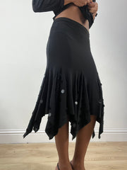 BEST PICKS | small black midi skirt with sequin details