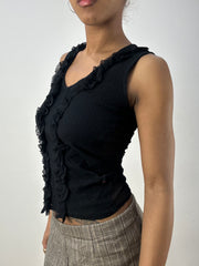vintage edit thirty-six | small black morgan de toi short sleeve top