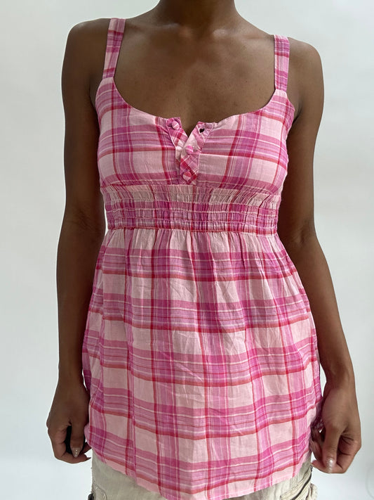 BEST PICKS | small pink gingham cami top