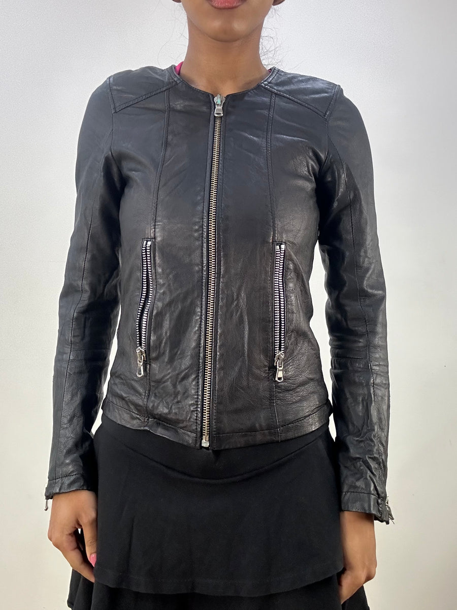 BEST PICKS | extra small black leather jacket