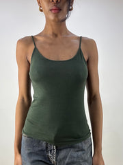 MOB WIFE DROP | small green intimissimi cami top