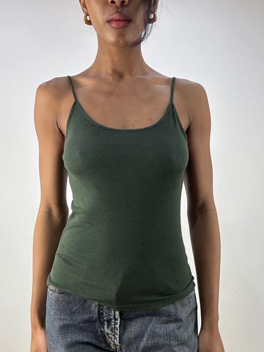 MOB WIFE DROP | small green intimissimi cami top