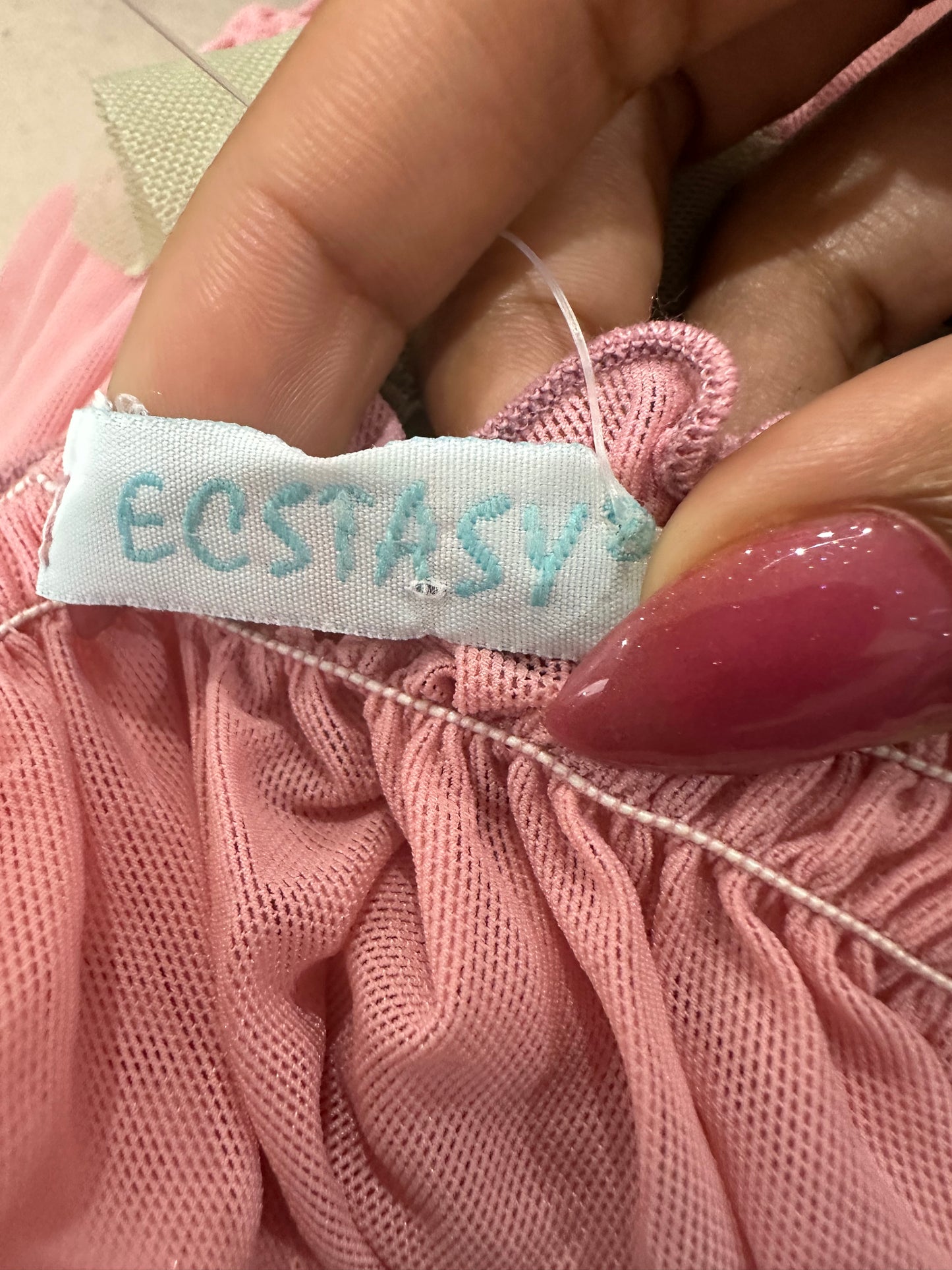 colourmaxxing drop | small pink mesh overlay mini dress