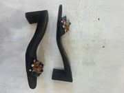 SATC drop | couleur: noir · article: chaussures à talons · détails: gemmes + détail + UK 4
