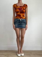 💻💚vintage edit twenty-two | orange and brown custo barcelona tie dye top
