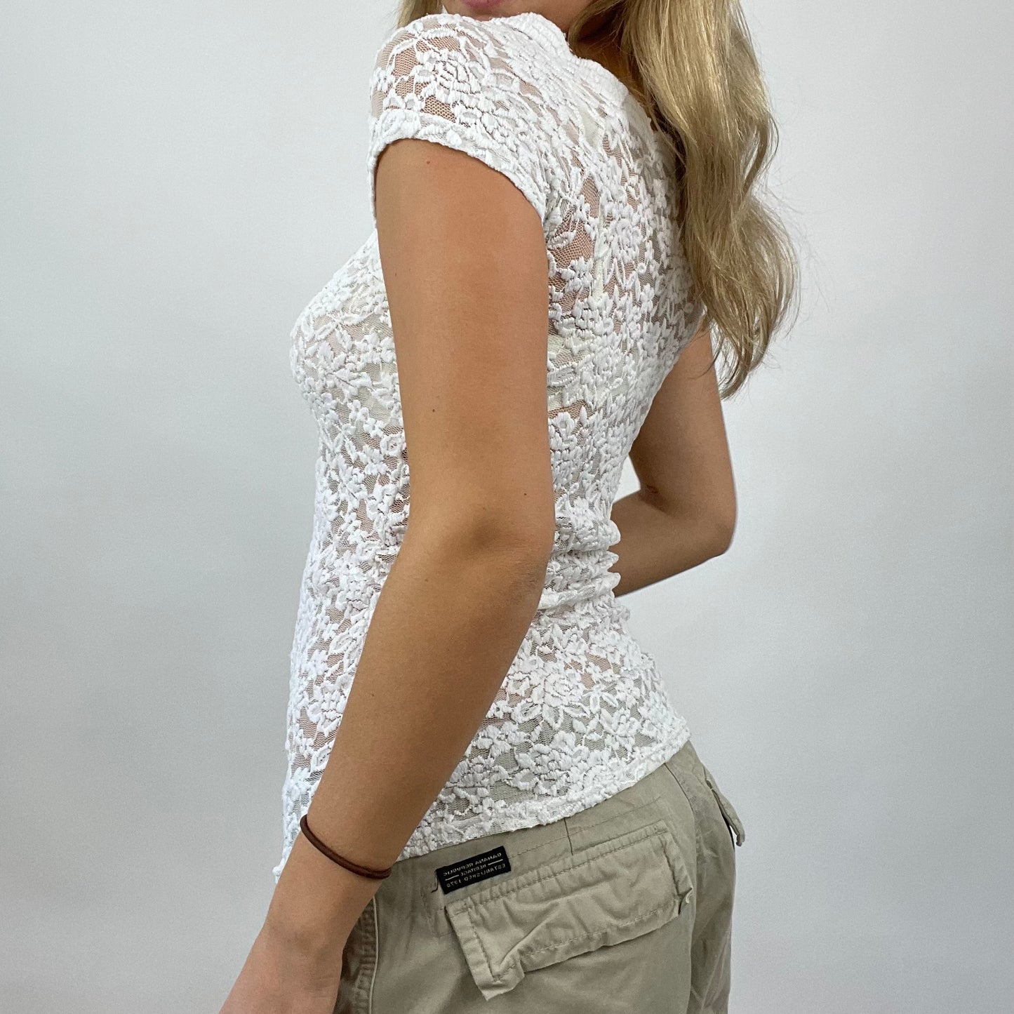 CHALET GIRL DROP | small white lace t-shirt