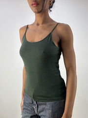 MOB WIFE DROP | small green intimissimi cami top