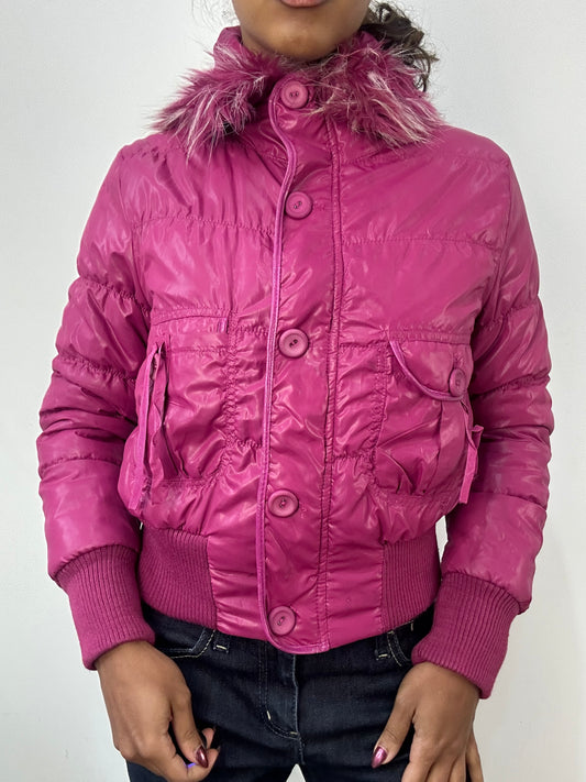 BEST PICKS | small pink zip up puffer jacket