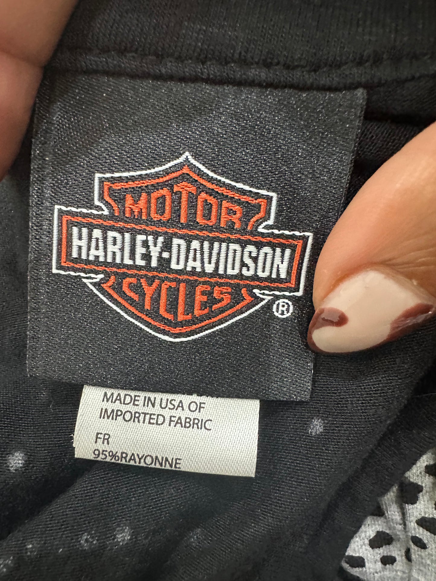 midsummer edit | small black harley davidson sleeveless high neck top