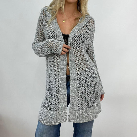 💻 COSY ERA | large grey hollister crochet knit jumper