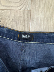 vintage edit fifteen | extra small light blue denim d&g style jeans with logo pocket