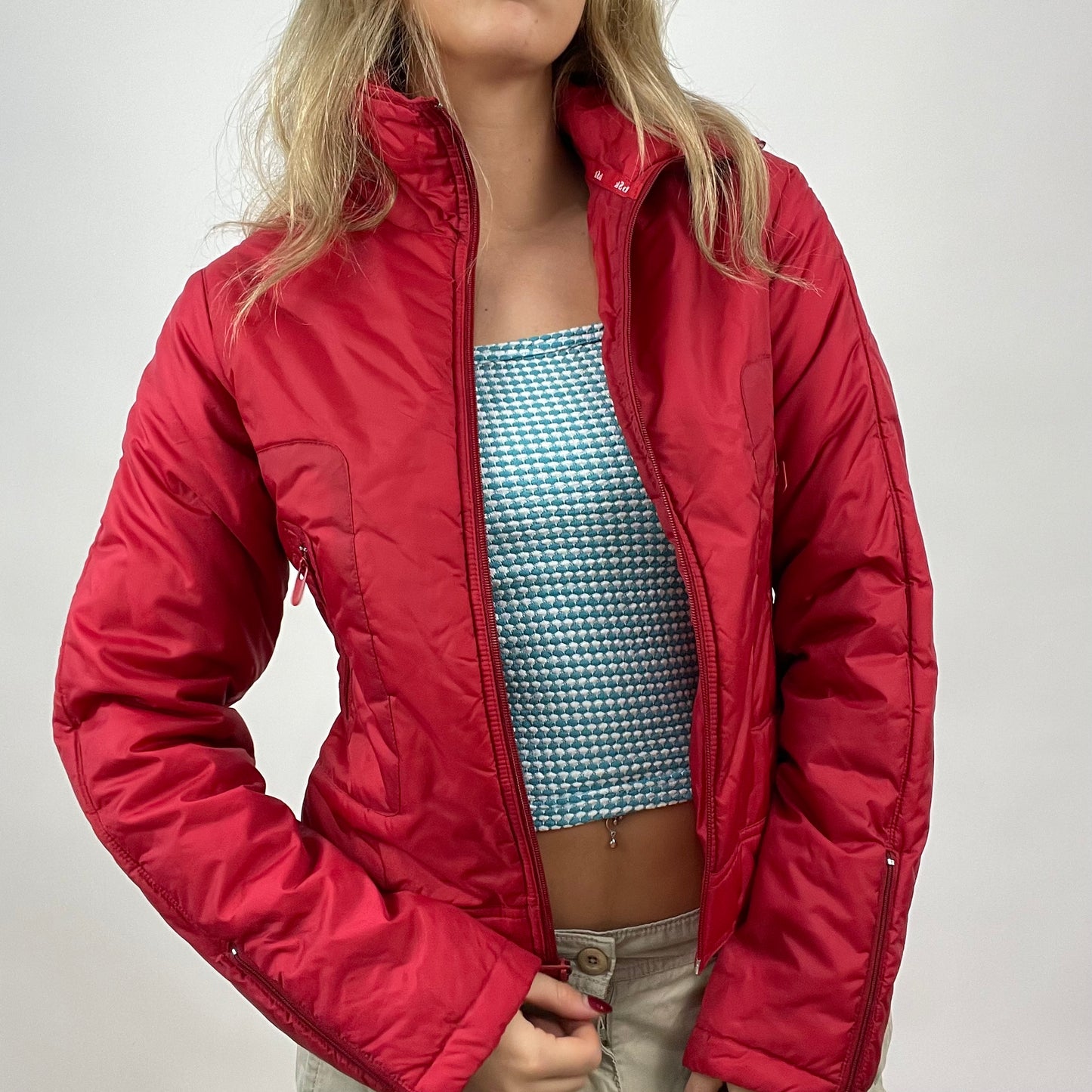 CHALET GIRL DROP | medium red padded jacket