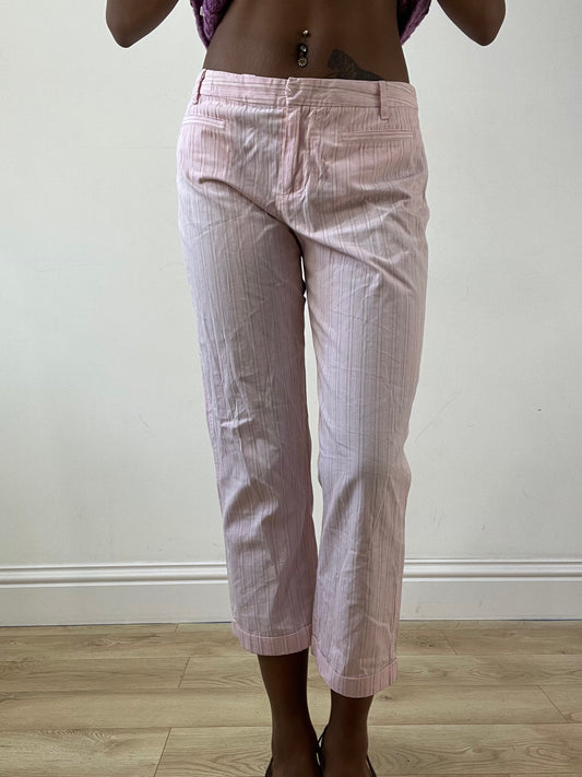 BEST PICKS | medium pink cropped trousers with stripes
