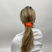 💻⭐️ | neon orange velvet scrunchie
