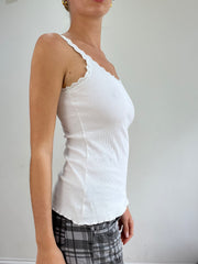 BEST PICKS | small white lace ribbed cami
