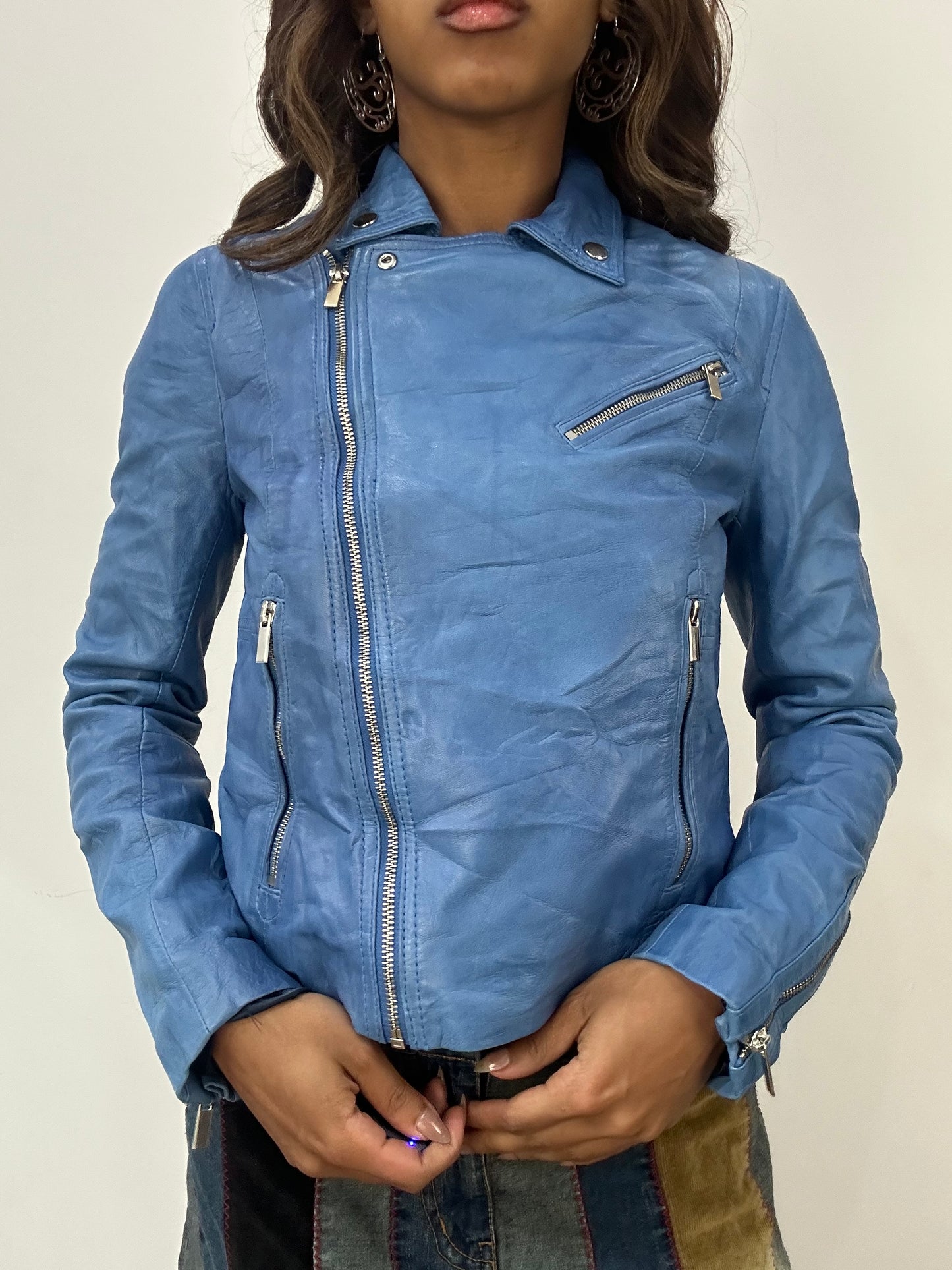 vintage edit: fashion week | small blue zip up jacket