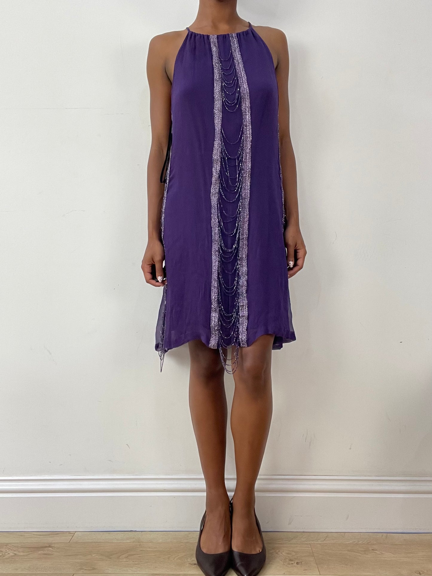 vintage edit twenty-nine | small purple morgan de toi midi dress