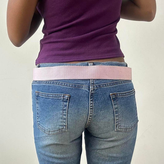 ⭐️💻 | taille: OS · couleur: rose · matière: nylon · article: ceinture · détails: clous + boucle