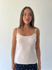 back to school drop | small white old label new look cami top