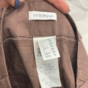 מכנסיים עם רקמה עם חרוזים בסגנון דגמ״ח – חום – מידה ⁨s⁩ – ⁨hippy chic drop⁩